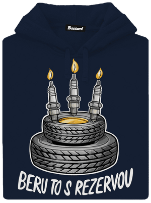 Beru to s rezervou pánská mikina klokanka Navy