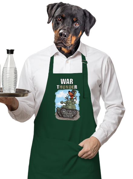 War Hunde zástěra Bottle Green