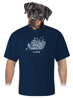 Noemova archa unisex tričko oversized Midnight Blue