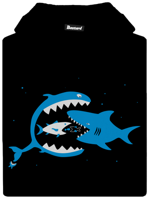 Rybky dětská mikina klokanka Black