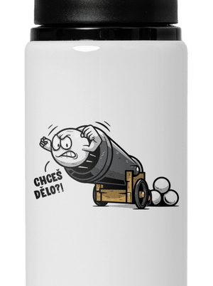 Chceš dělo? lahev na vodu White