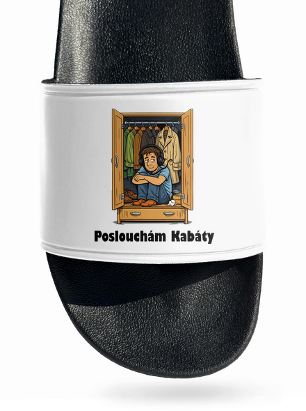 Poslouchám Kabáty pantofle White