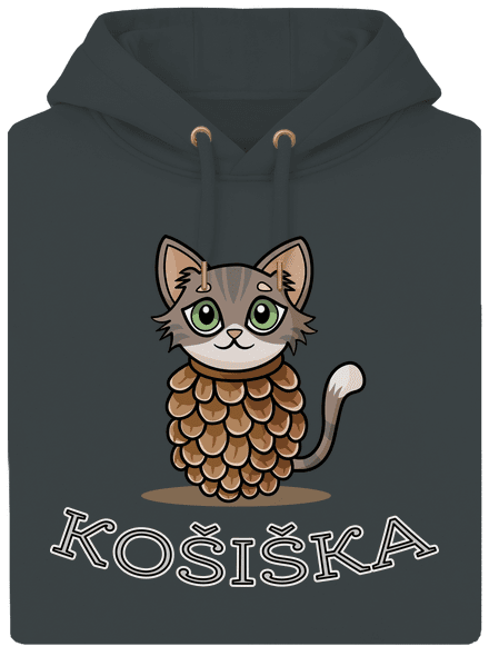 Košiška unisex mikina premium Charcoal
