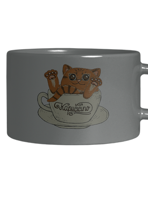 Kapučičíno hrnek makronka Grey Macaron