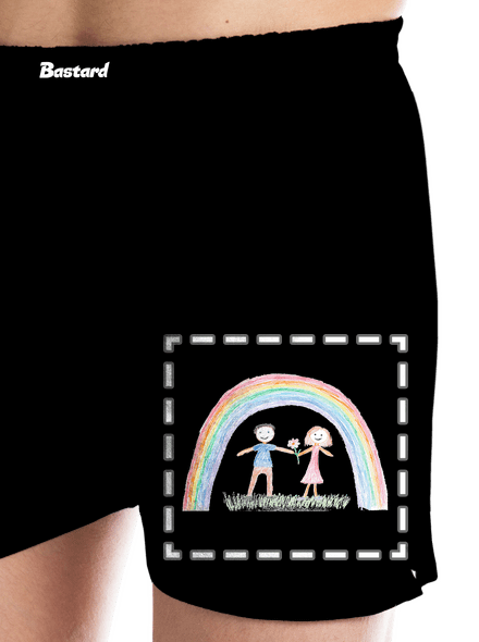 Dětské kresby - nahraj vlastní pánské trenky Black