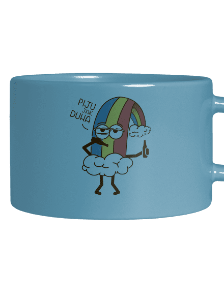 Piju jak duha hrnek makronka Blue Macaron