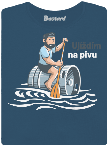 Ujíždím na pivu dámské tričko premium Petrol Blue