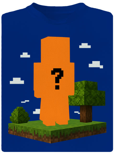 Minecraft z vlastní fotky pánské sportovní tričko Royal Blue Mal