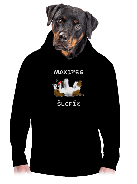 Maxipes Šlofík pánská mikina klokanka Black