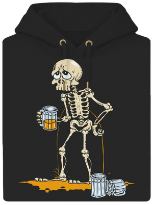 Kosťa unisex mikina premium Dark Black