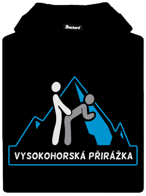 Vysokohorská přirážka pánská mikina klokanka Black