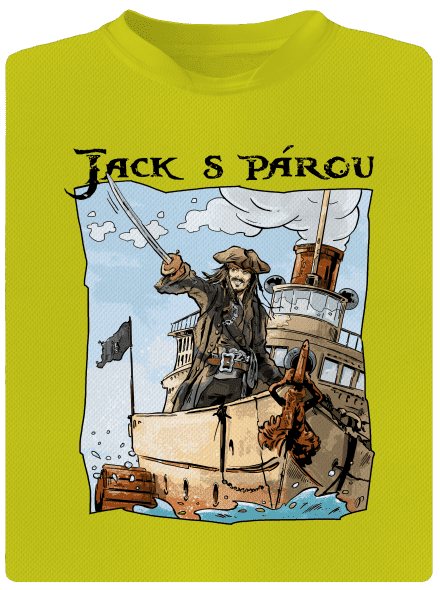 Jack s párou dětské sportovní tričko Neon Yellow