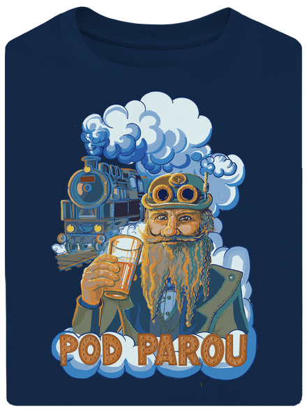 Pod parou unisex tričko oversized Midnight Blue