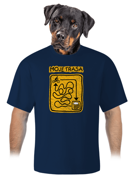 Moje trasa unisex tričko oversized Midnight Blue