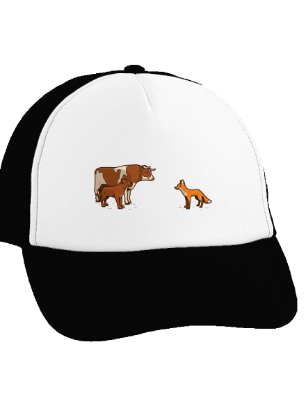 Vůl, pes a vulpes kšiltovka truckerka Black cap