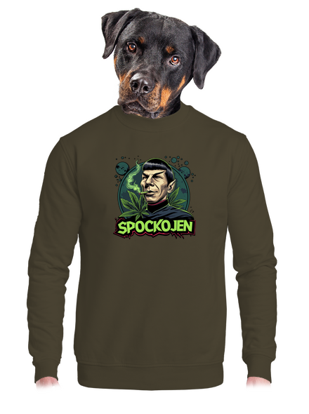Spockojen unisex mikina bez kapuce Urban Khaki