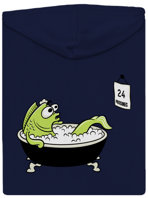 Poslední koupel pánská mikina na zip Navy