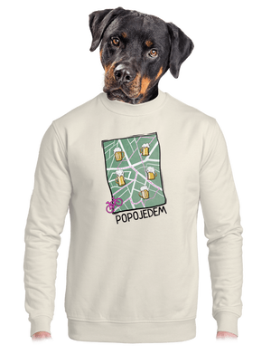 unisex mikina bez kapuce