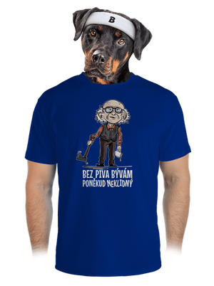 Neklidný bez piva pánské sportovní tričko Royal Blue Mal