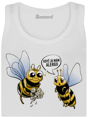 Alergická včelka dámské tílko klasické White