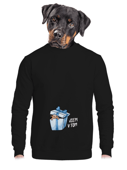 Jsem v tom unisex mikina bez kapuce Black