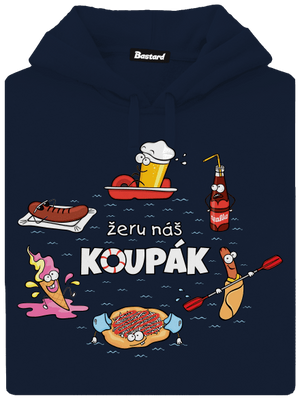Český koupák pánská mikina klokanka Navy