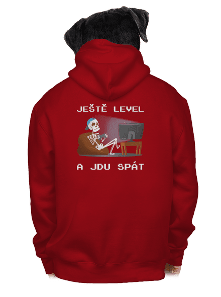 Ještě level pánská mikina na zip Red