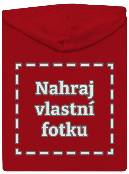 Vlastní potisk pánská mikina na zip Red