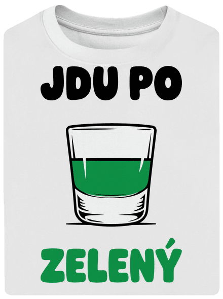 Jdu po zelený unisex tričko oversized White