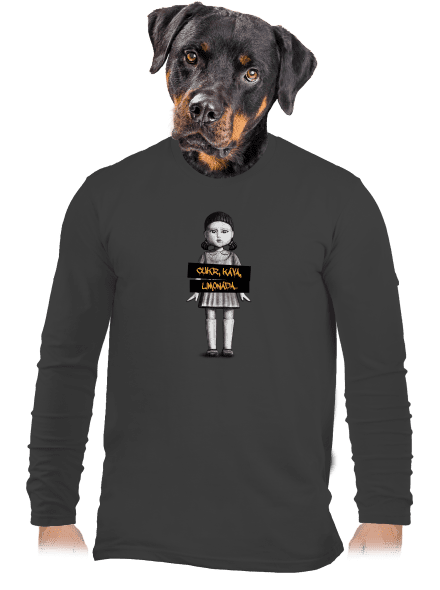 Cukr, káva, limonáda pánské dlouhý rukáv Dark Grey