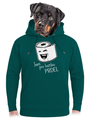 Prdel unisex mikina premium Emerald Green