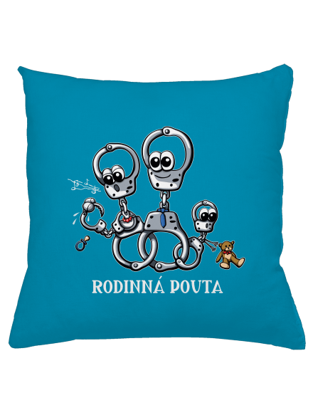 Rodinná pouta polštář Blue Turquoise