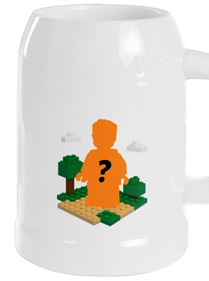 Lego postava z vlastní fotky půllitr White