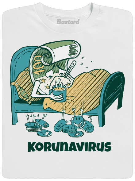 Korunavirus v posteli dětské tričko White