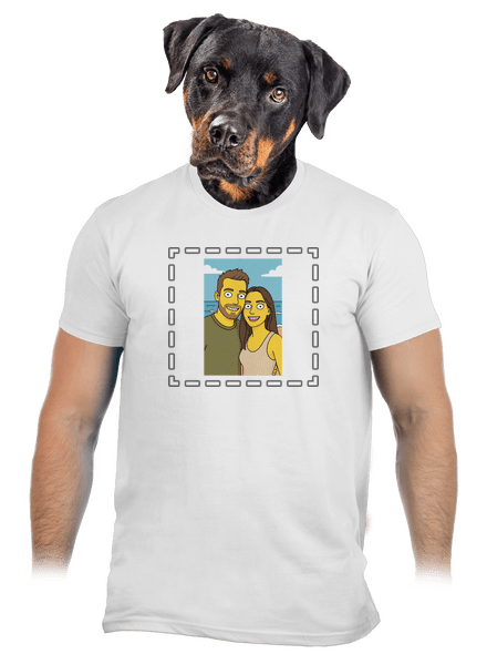 Simpsonovi z vlastní fotky pánské tričko White
