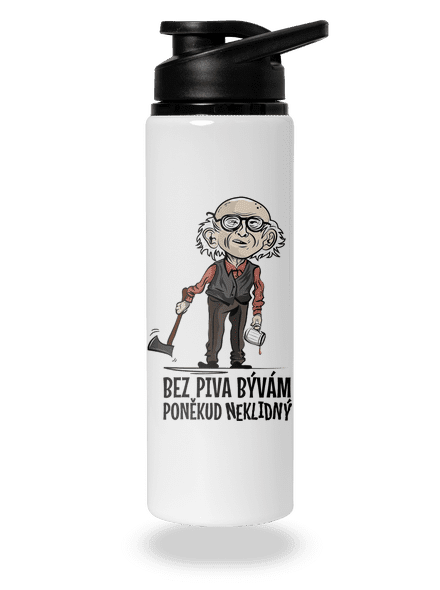 Neklidný bez piva lahev na vodu White