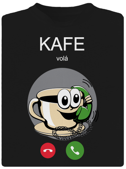 Kafe volá pánské sportovní tričko Black