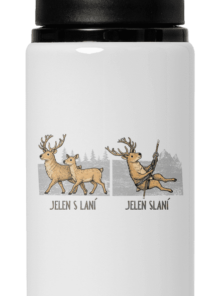 Jelen s laní lahev na vodu White