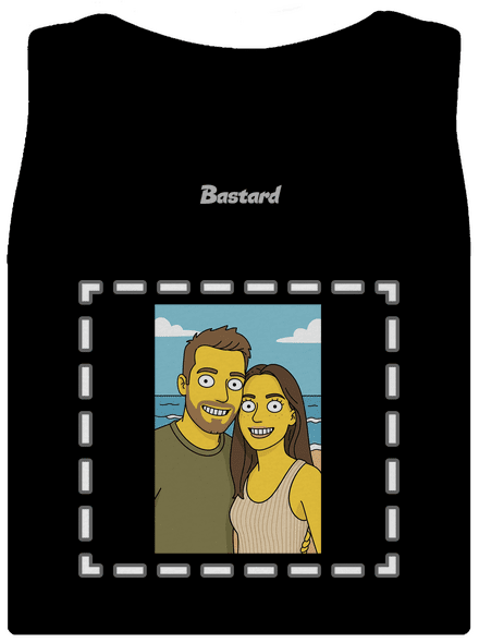 Simpsonovi z vlastní fotky dámské tílko klasické Black