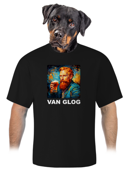 Van Glog unisex tričko oversized Black