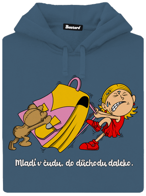 Školačka dámská mikina klokanka Denim