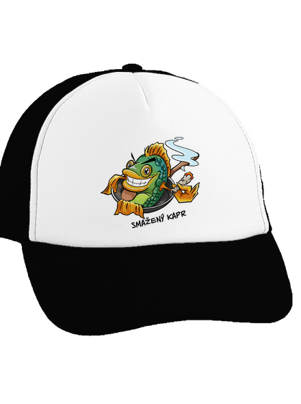 Smažený kapr kšiltovka truckerka Black cap