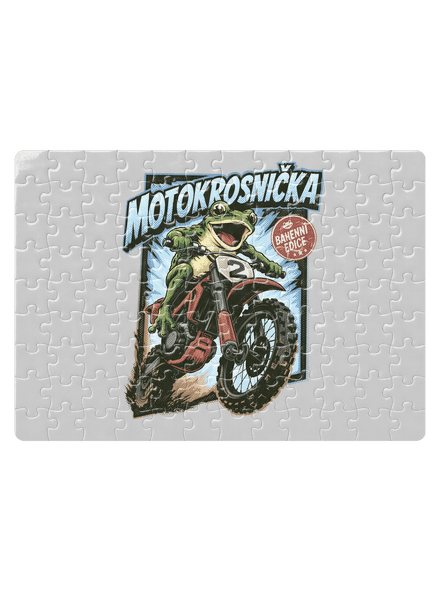 Motokrosnička puzzle White