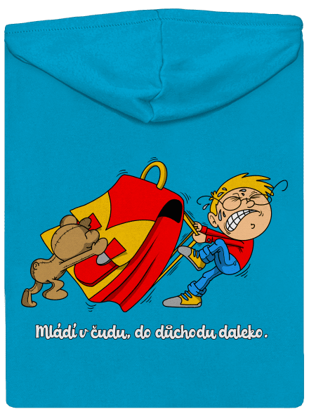 Školák dámská mikina na zip Blue Atol