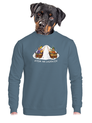 unisex mikina bez kapuce