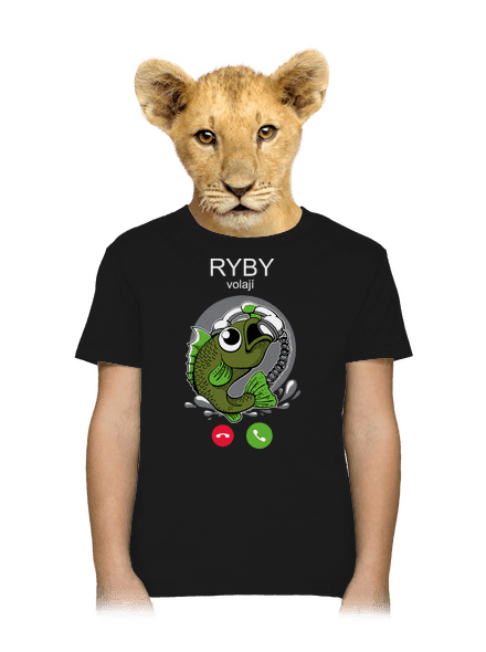 Ryby volají dětské tričko Black