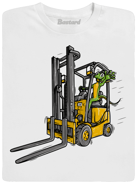 Ještěrka  pánské dlouhý rukáv White