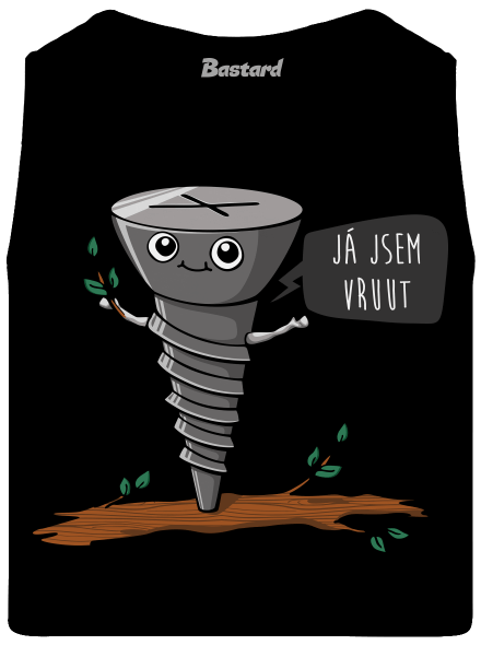 Já jsem Vruut pánské tílko Black