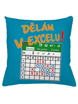 Dělám v Excelu polštář Blue Turquoise