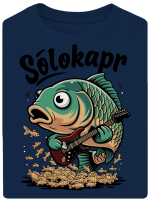 Sólokapr unisex tričko oversized Midnight Blue